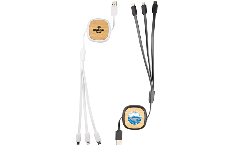Bamboo Extendable 3-In-1 Charge Cord Bamboo Extendable 3-In-1 Charge Cord